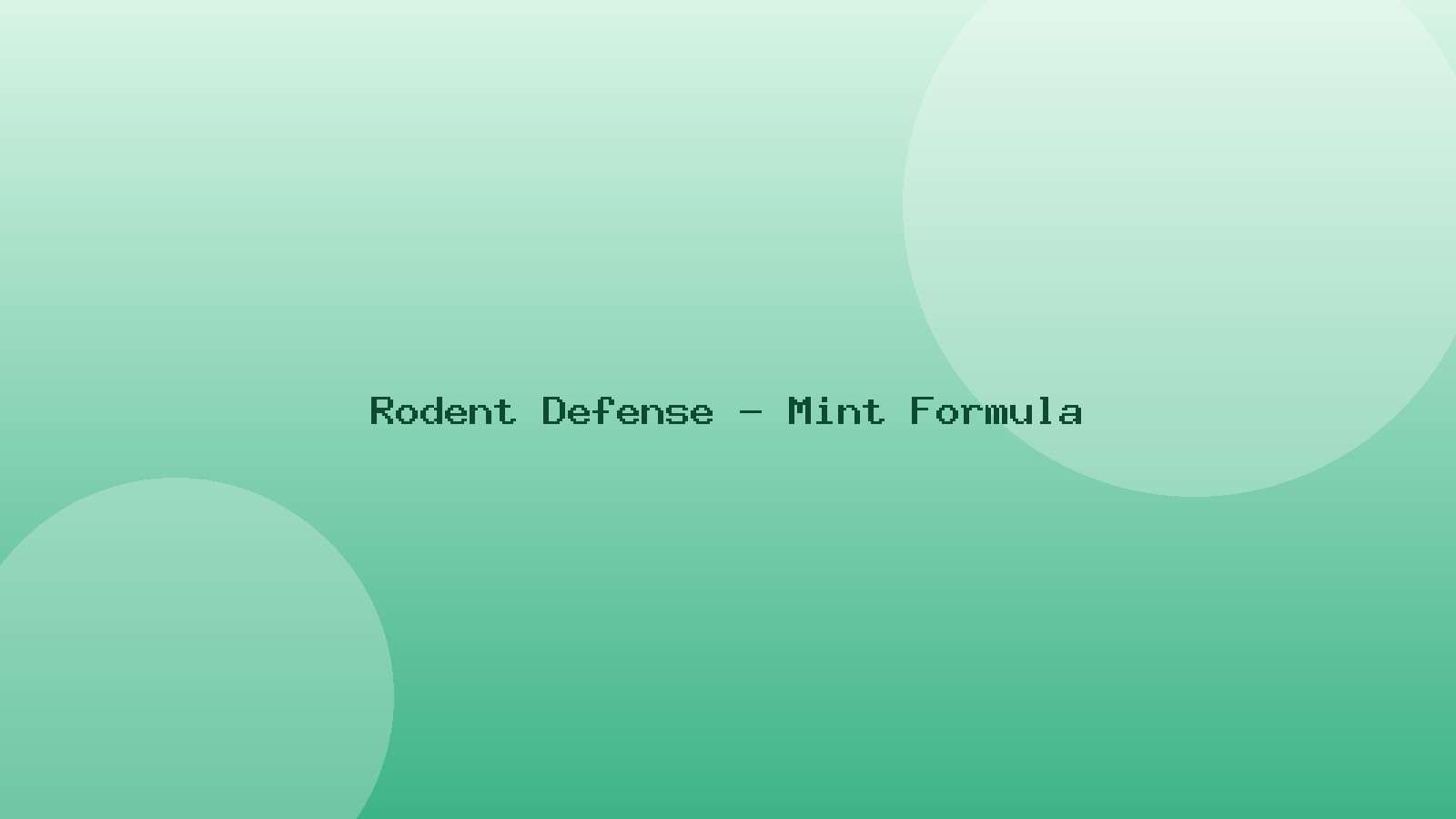 Wild mint derived pest repellent coating for vehicle underbodies